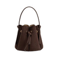 Load image into Gallery viewer, Laguna Mini Chocolate Recycled Vegan Suede Top Handle Bag