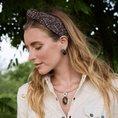 Load image into Gallery viewer, SADDLE BROWN KNOTTED BANDANA HEADBAND