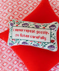 Load image into Gallery viewer, Gossip Needlepoint Pillow