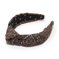 Load image into Gallery viewer, SADDLE BROWN KNOTTED BANDANA HEADBAND