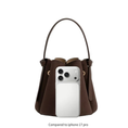 Load image into Gallery viewer, Laguna Mini Chocolate Recycled Vegan Suede Top Handle Bag