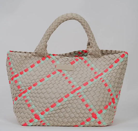 Classic Woven Tote | Bone Sky