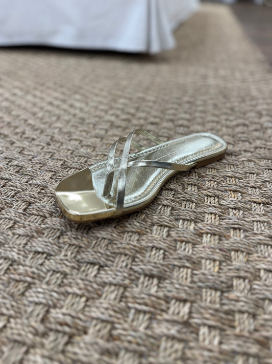 Laguna Platinum Leather Sandal