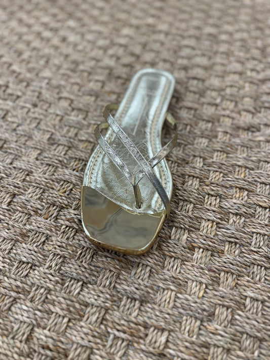 Laguna Platinum Leather Sandal