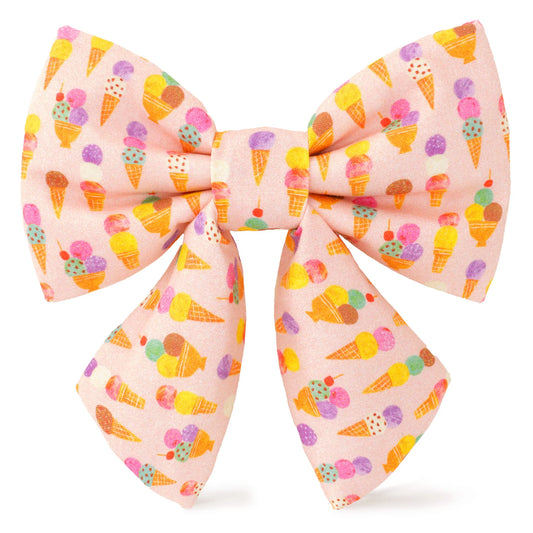 Sundae Funday Lady Dog Bow Tie