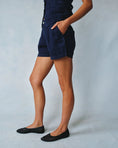 Load image into Gallery viewer, Double Pleat Short- Italian Navy