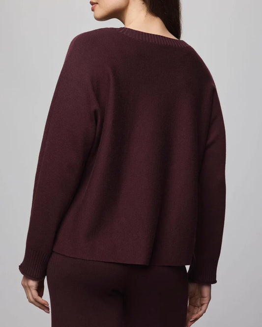 Georgie Pullover Sweater- Dark Plum