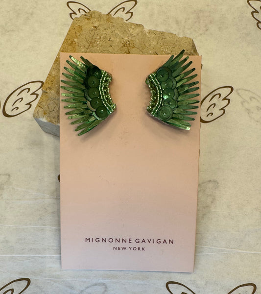 Metallic Green Mini Madeline Earrings