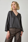 Load image into Gallery viewer, Satin V-neck Dolman Top