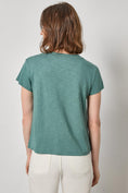 Load image into Gallery viewer, Short Sleeve V-neck Tee- Eucalyptus