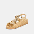 Load image into Gallery viewer, Shenna Sandals I Gold Distressed Leather
