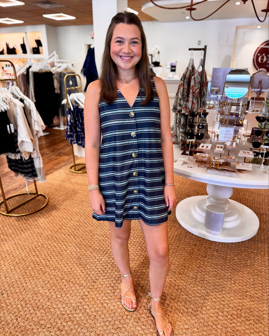 The Dorothy Dress- Harbor Stripe