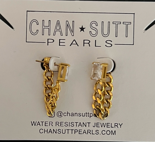 Diamond Chain Earrings