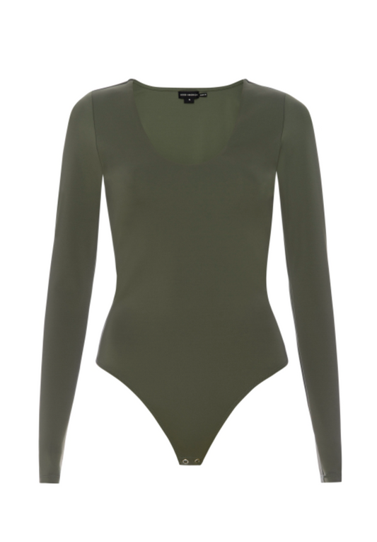 Sculpting Scoop Neck Bodysuit | Olive