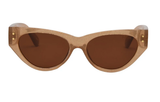 Carly Sunglasses | Taupe Glitter