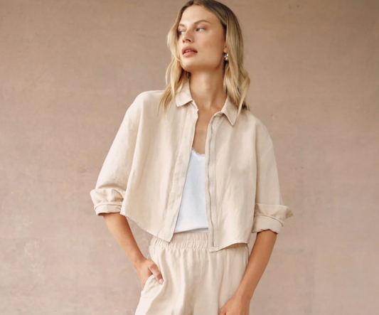 Oversized Cropped Shacket