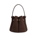 Load image into Gallery viewer, Laguna Mini Chocolate Recycled Vegan Suede Top Handle Bag