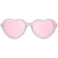 Load image into Gallery viewer, Silver Shimmer Hearts with Pink Mirrored Lens: Ages 0-2