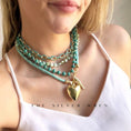 Load image into Gallery viewer, Green Opal Heart Beaded Necklace