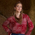 Load image into Gallery viewer, WALNUT SLIM KNOTTED TOOLED FAUX LEATHER HEADBAND