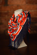 Load image into Gallery viewer, Game Day Fringe Scarf: Orange and Navy