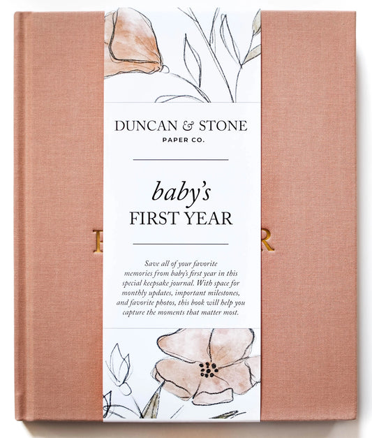 Baby's First Year Memory Book | Dusty Rose