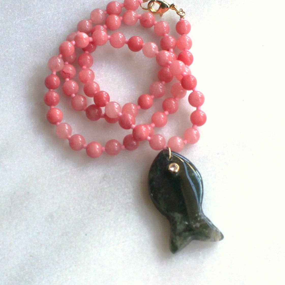 Calla Beaded Necklace - Handmade Jewelry