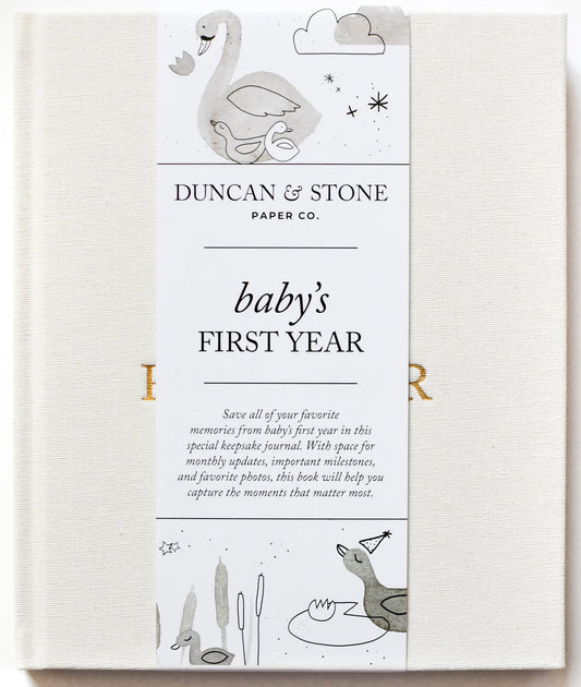 Baby's First Year Memory Book | Cream