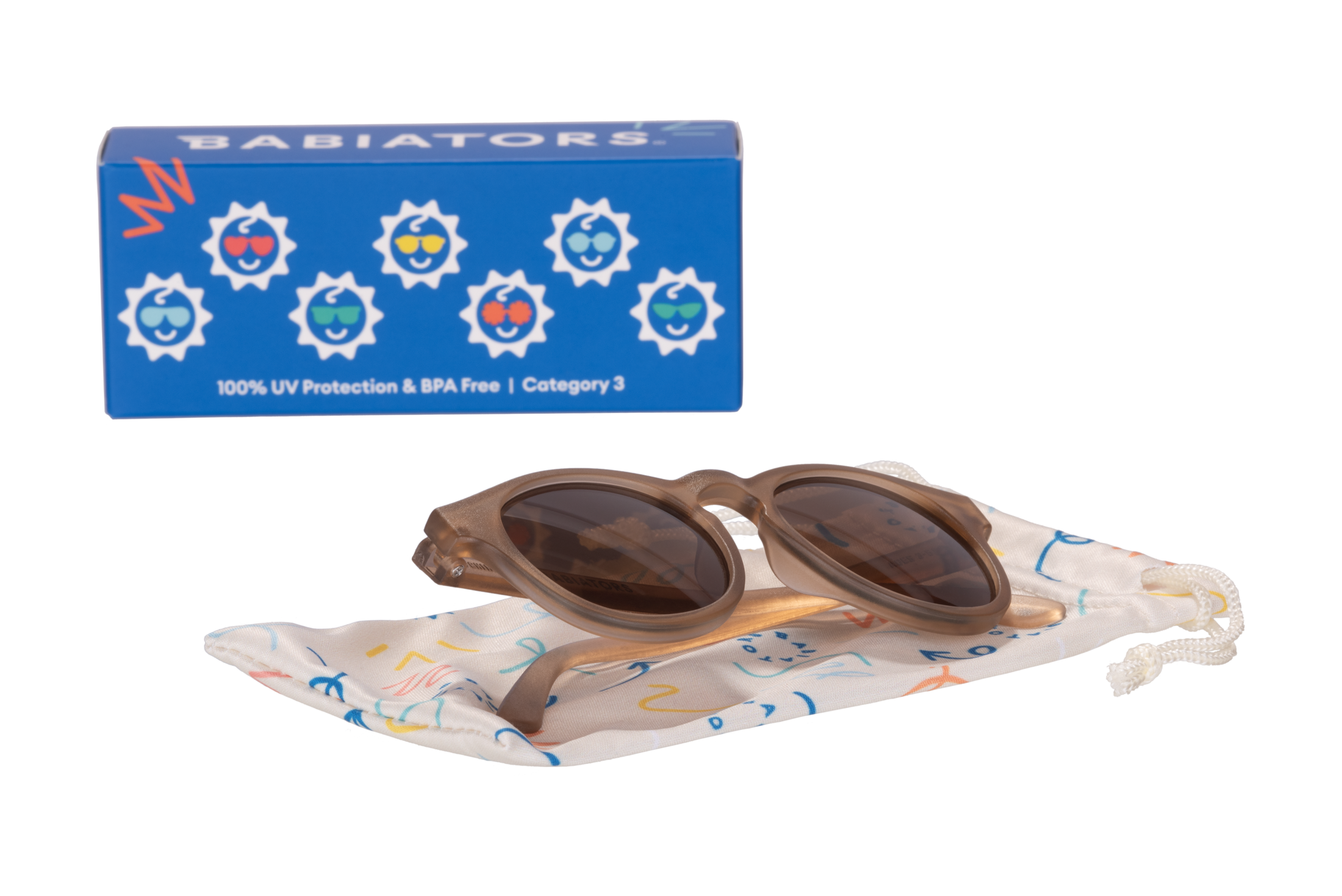 Cocoa Cloud Transparent Keyhole Sunglasses with Amber Lens: Ages 0-2