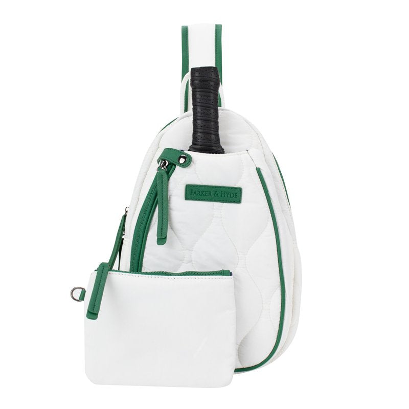 Pickleball Bag | White & Kelly Green