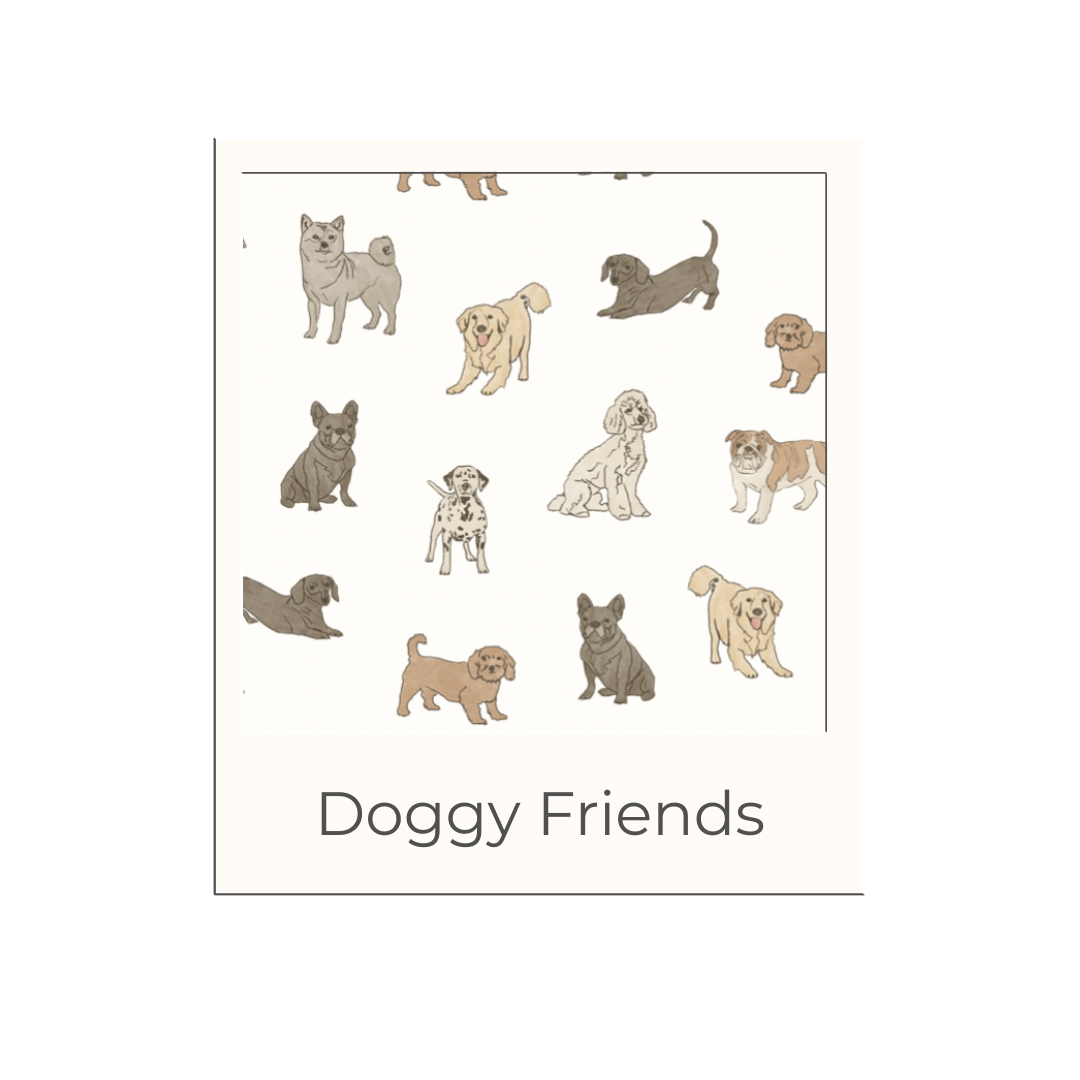 Zippered Footie in Doggy Friends: 12-18