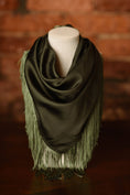Load image into Gallery viewer, Solid Fringe Scarf: Olive Green
