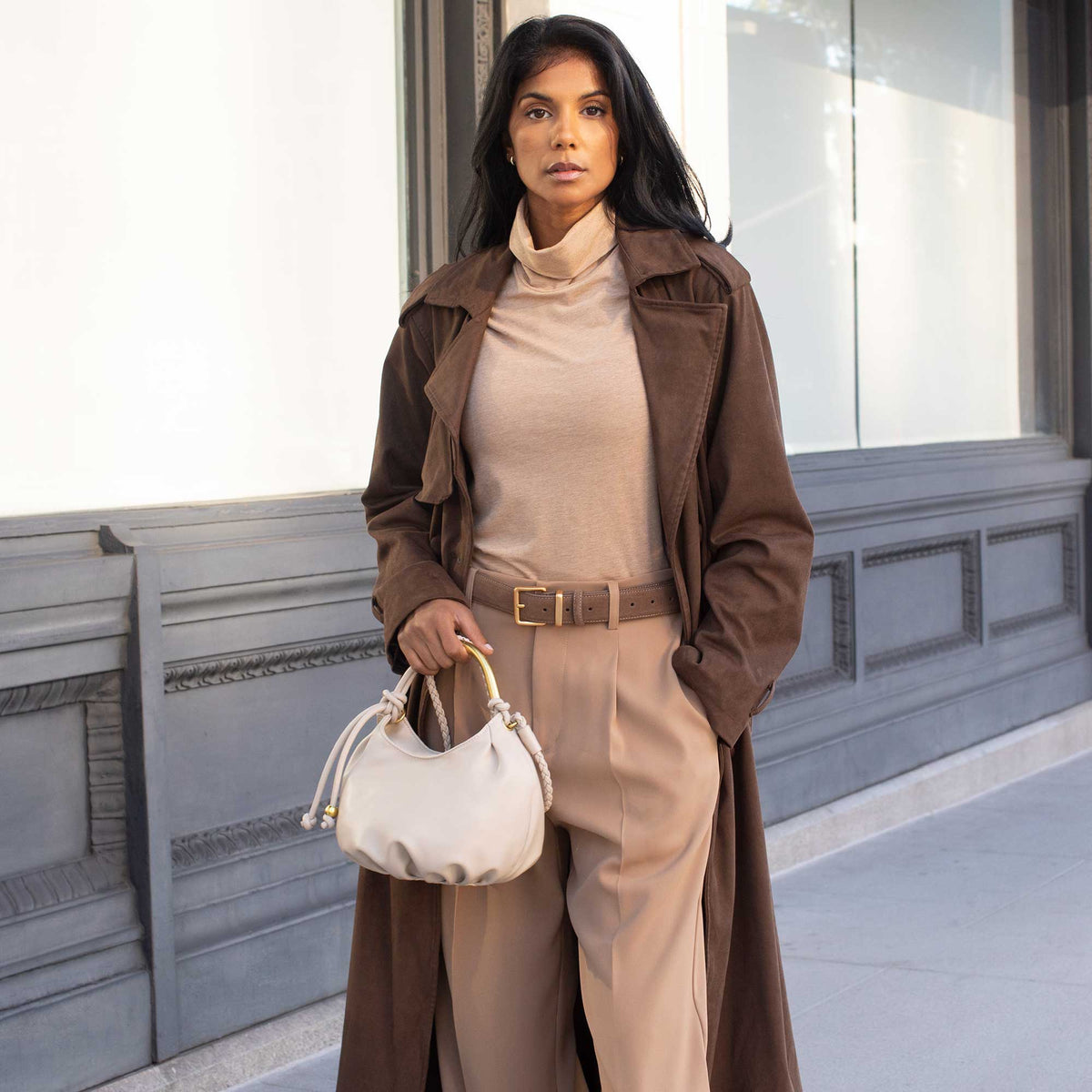 Dottie Espresso Recycled Vegan Leather Top Handle Bag