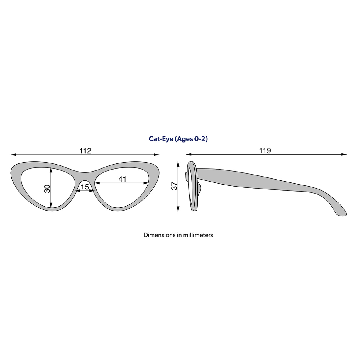Classic Tortoise Cat-Eye Sunglasses for Babies and Kids: Original Cat-Eye / Ages 0-2