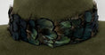Load image into Gallery viewer, Olive Suede Hat with Green Feather: Olive Suede Hat
