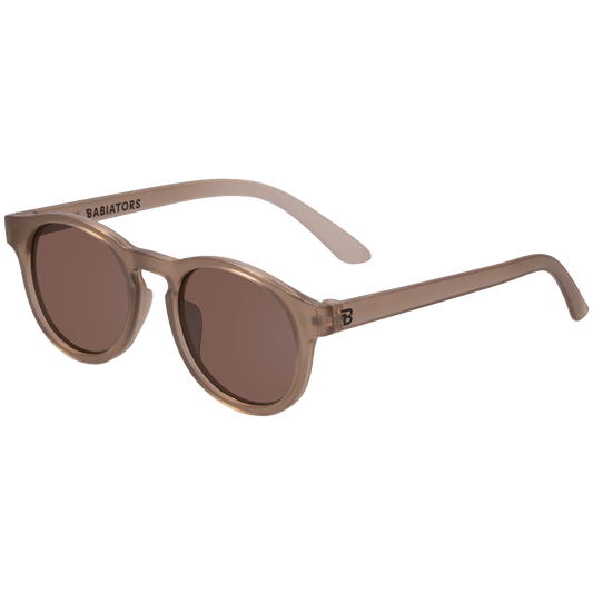 Cocoa Cloud Transparent Keyhole Sunglasses with Amber Lens: Ages 0-2