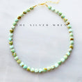 Load image into Gallery viewer, Green Opal Heart Beaded Necklace

