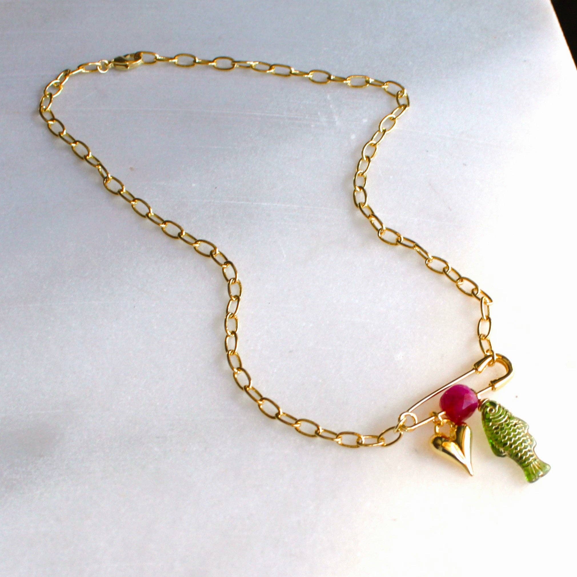 Desert Talisman Charm Necklace: 16 inch