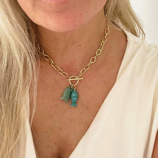 Shay Fish Toggle Necklace: 16 inch