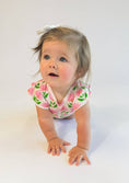 Load image into Gallery viewer, Pink Block Print Flowers - Flutter Bubble: 6-12 months
