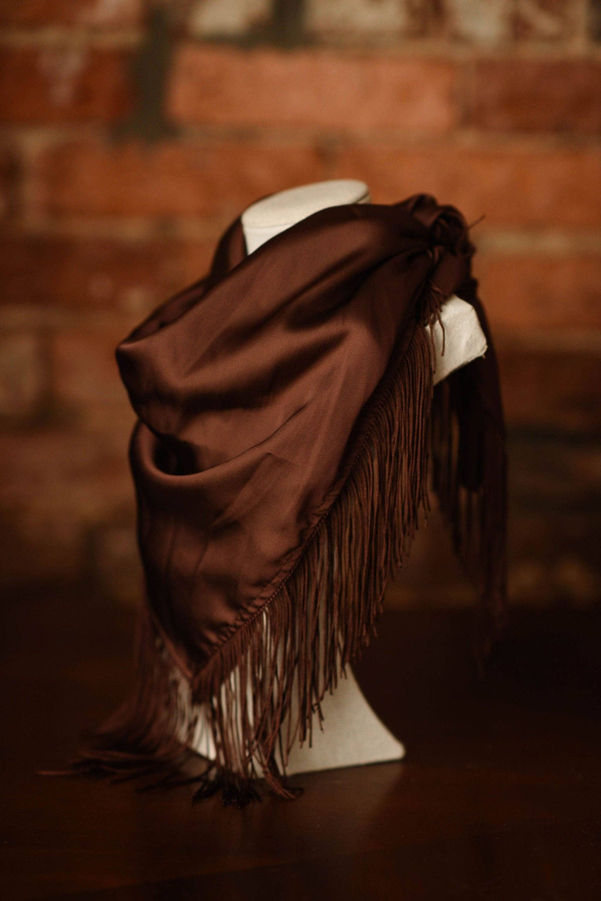 Solid Fringe Scarf: Olive Green
