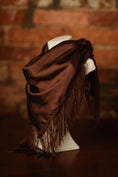 Load image into Gallery viewer, Solid Fringe Scarf: Chocolate Brown

