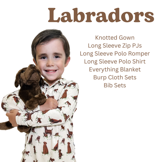 Chocolate Lab Dogs - Convertible Zip PJs
