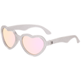 Load image into Gallery viewer, Silver Shimmer Hearts with Pink Mirrored Lens: Ages 0-2

