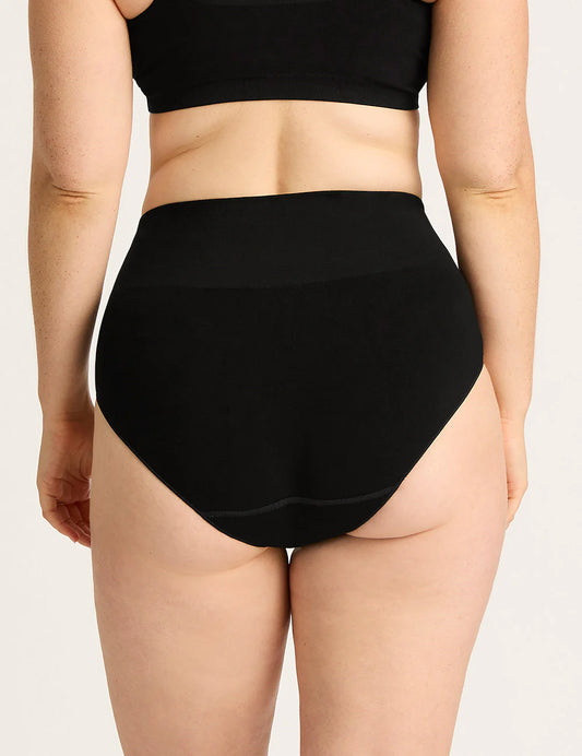 Shaper High Cut Full Briefs | Black