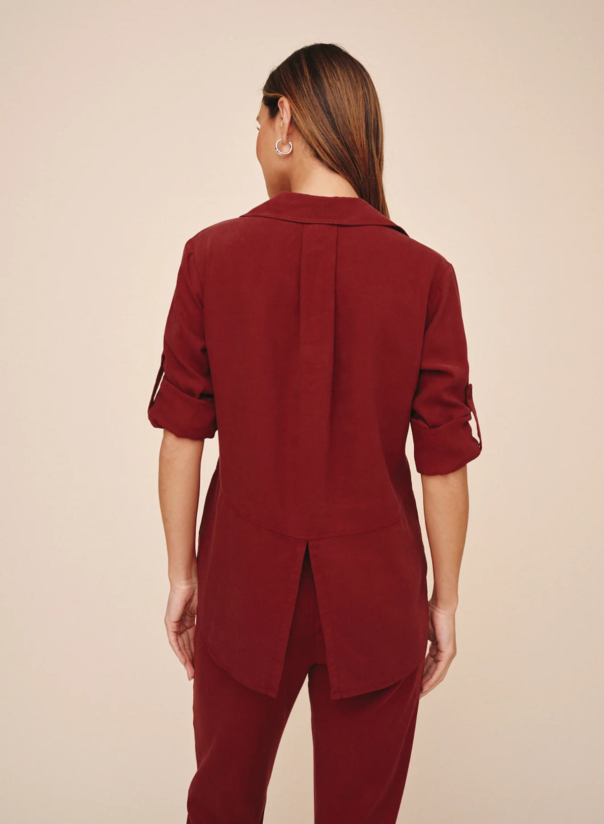 Crimson Button Down