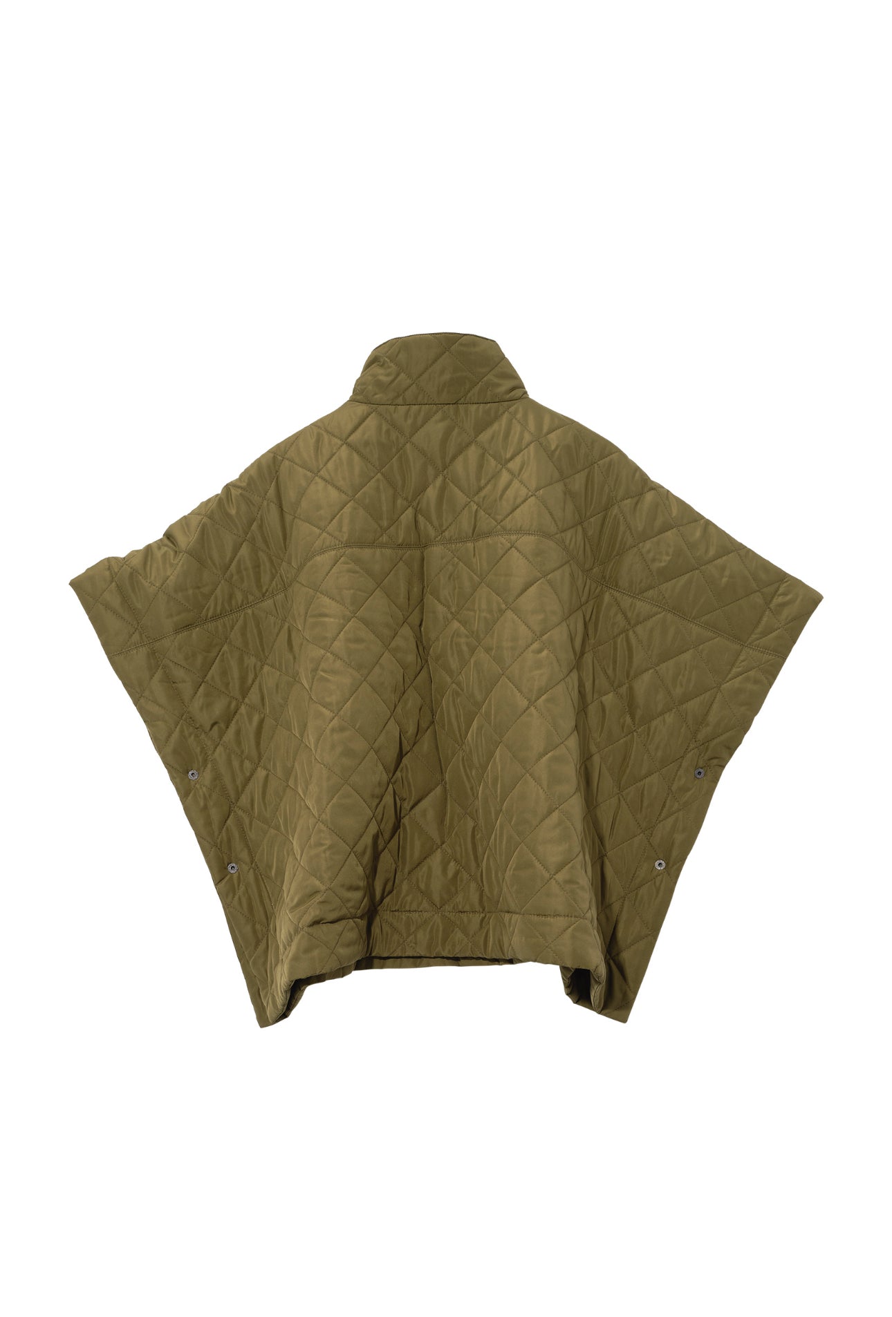 Quilted Poncho | Olive