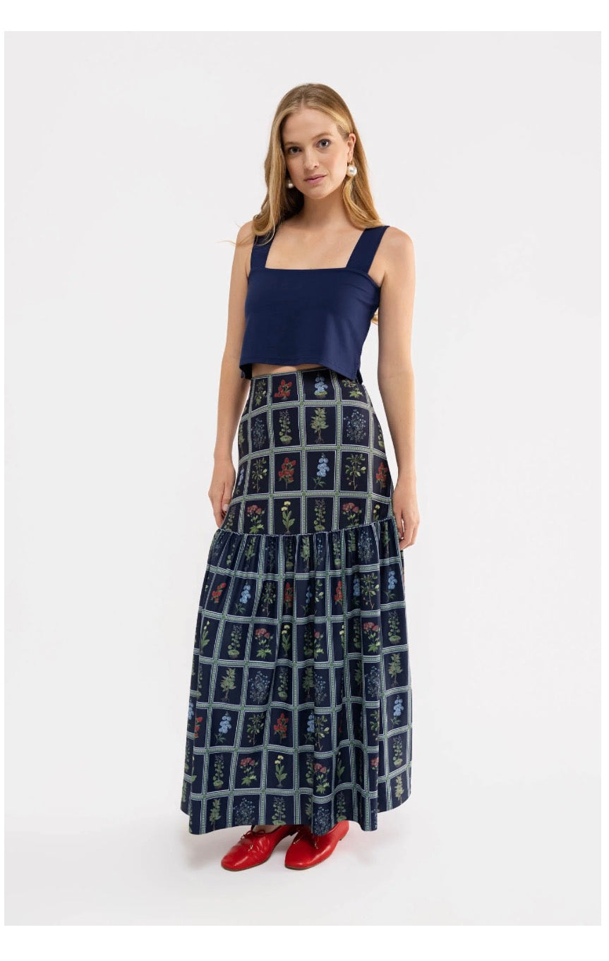 Faye Skirt- Gardeners Window Navy