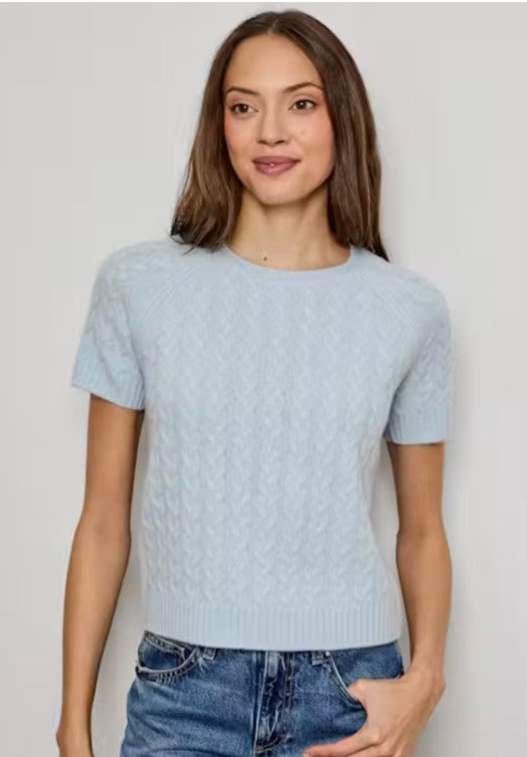 Cable Sweater | Whisper Blue