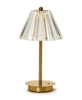 Load image into Gallery viewer, Acrylic + Gold Cordless Lamp
